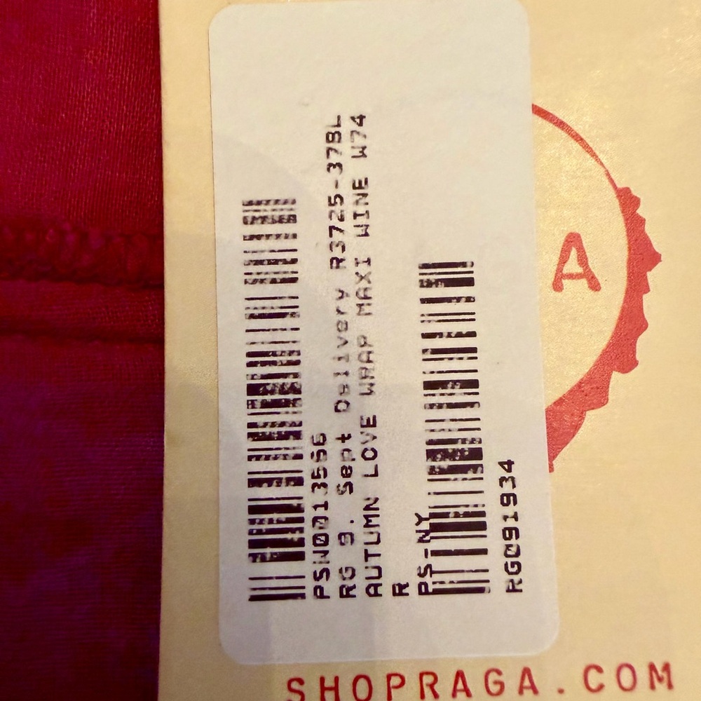 RAGA Autumn Love Maxi Wrap Dress Color Wine Size Small Sample Dress NWT - Picture 7 of 13